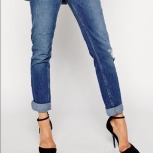 ASOS petite ripped knee jeans